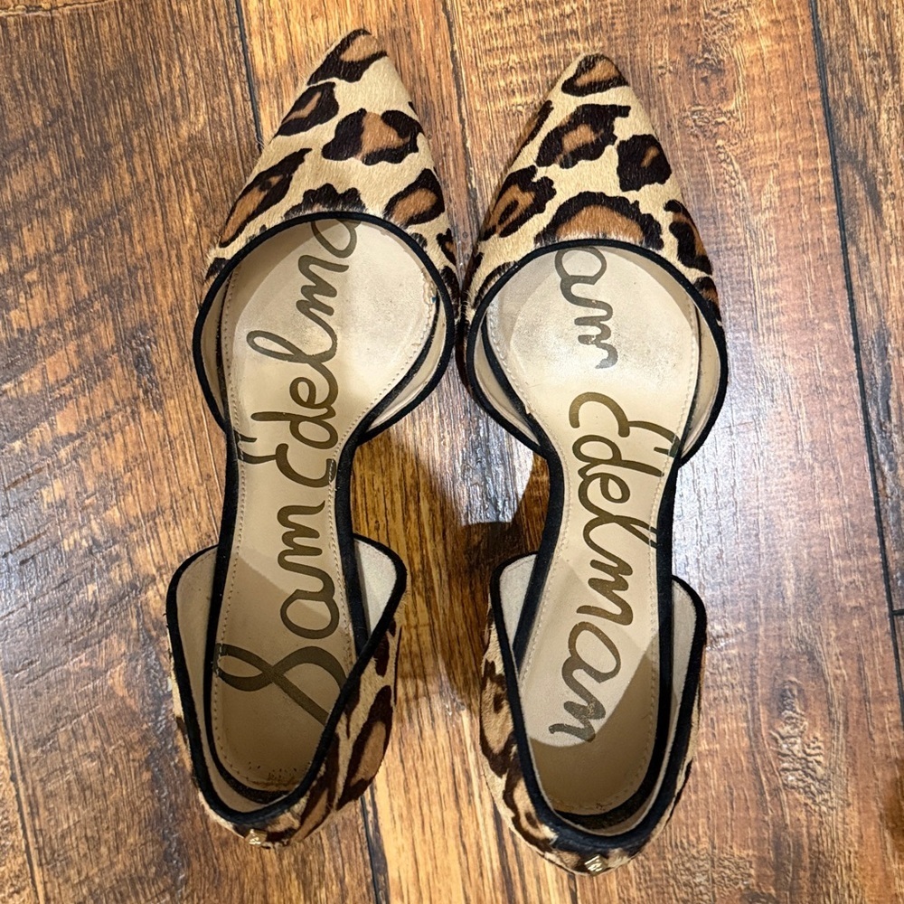 Sam Edelman Tesla Leopard Calf-hair D'Orsay pumps 7 - Picture 8 of 13